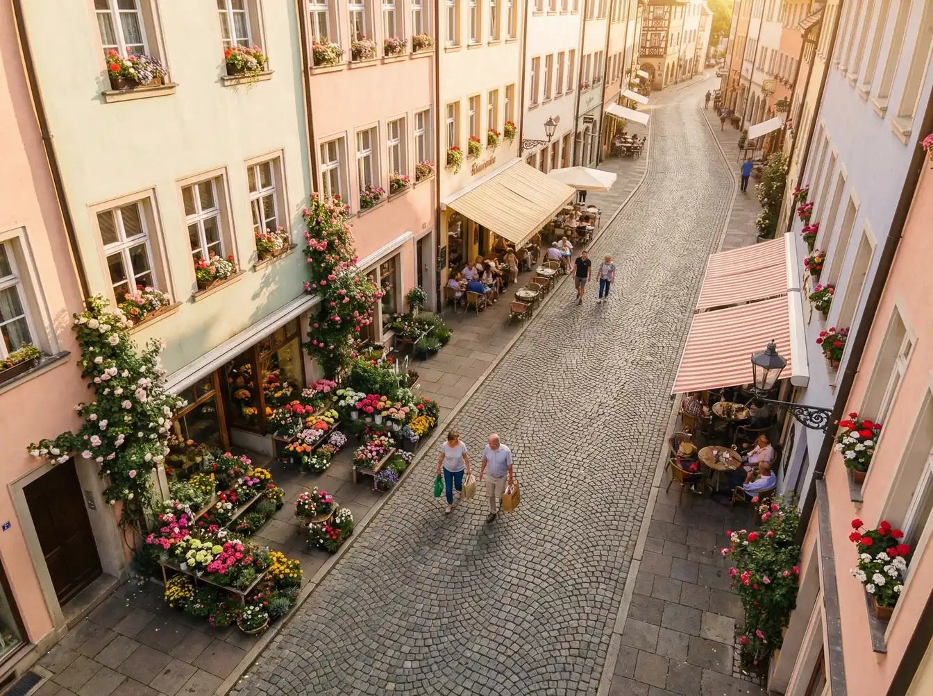 城市街道花店风景 - 小宝探花