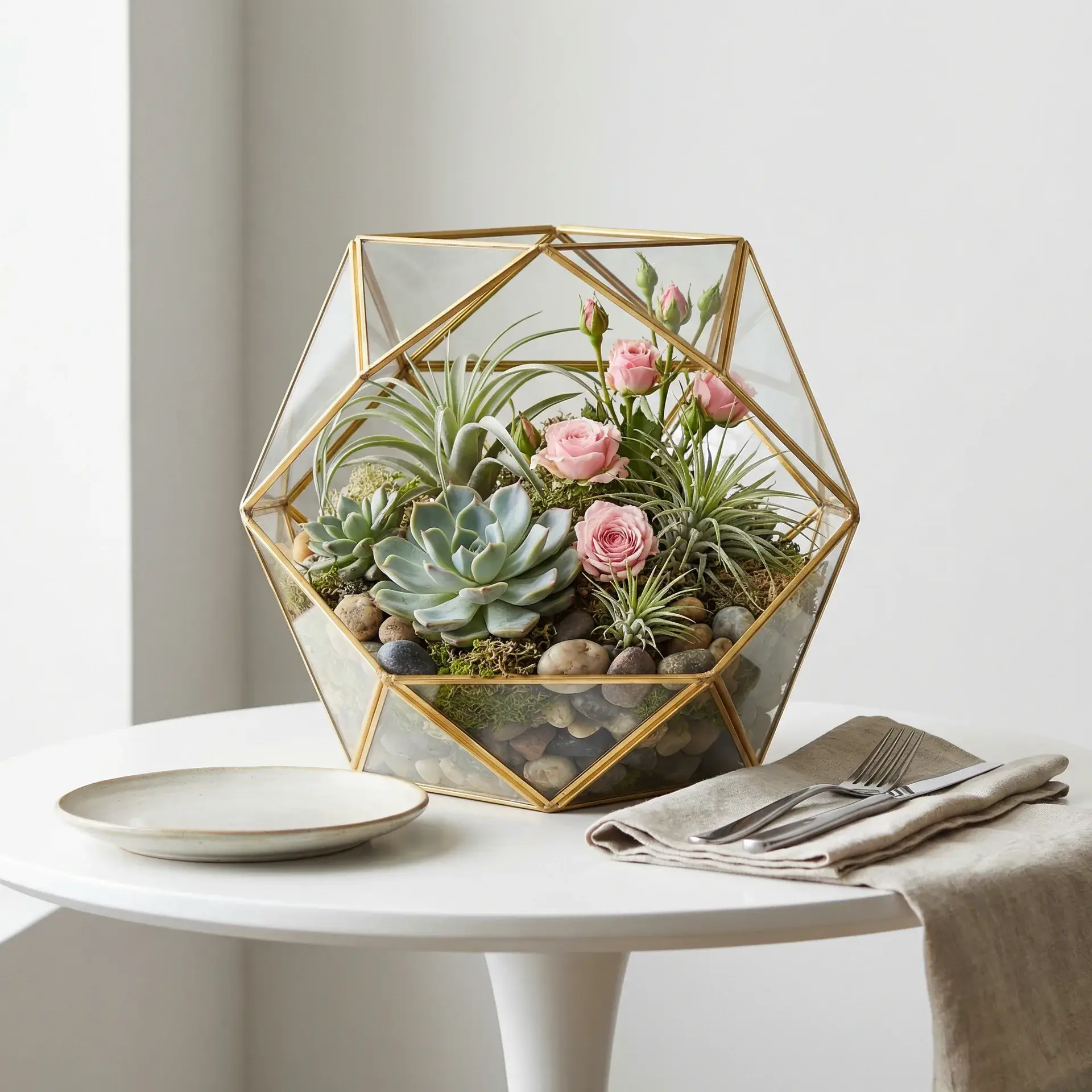 几何微景观花艺作品 - 小宝探花